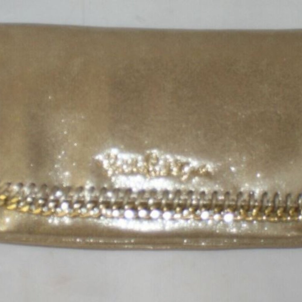 Lilly Pulitzer Crush Clutch Gold Metallic #28578 Gold Hardware Chain Snap NWT